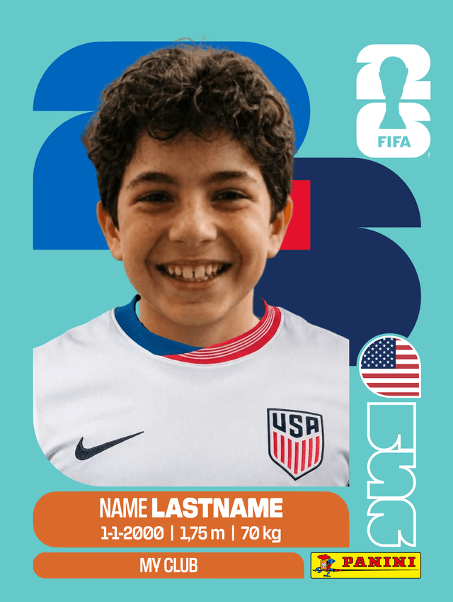 Your own FIFA 2026 Panini player card